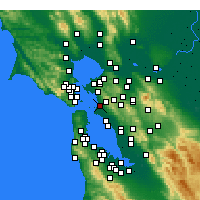 Nearby Forecast Locations - Эмеривилл - карта