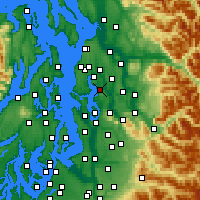 Nearby Forecast Locations - Керкленд - карта
