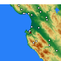 Nearby Forecast Locations - Монтерей - карта