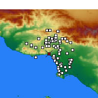 Nearby Forecast Locations - Pacific Palisades - карта