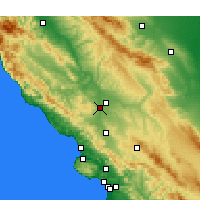 Nearby Forecast Locations - Paso Robles - карта