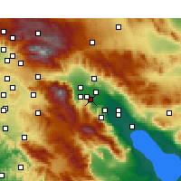 Nearby Forecast Locations - Ранчо-Мираж - карта