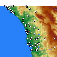Nearby Forecast Locations - Rancho Santa Fe - карта