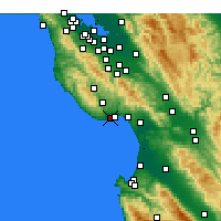 Nearby Forecast Locations - Scotts Valley - карта