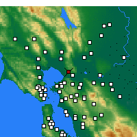 Nearby Forecast Locations - Вальехо - карта