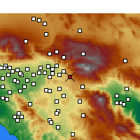 Nearby Forecast Locations - Yucaipa - карта