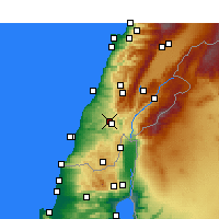 Nearby Forecast Locations - Эн-Набатия - карта