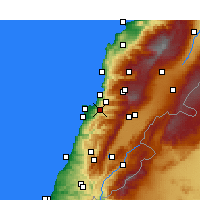 Nearby Forecast Locations - Brummana - карта