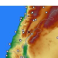 Nearby Forecast Locations - Qaraoun - карта