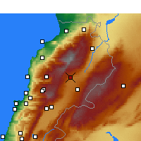 Nearby Forecast Locations - Deir Al-Ahmar - карта