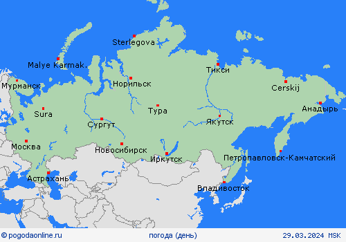 обзор Россия Азия пргностические карты