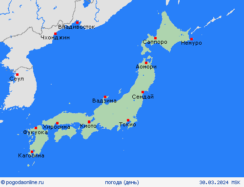 обзор Япония Азия пргностические карты