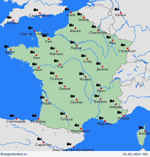 Веб-камера Франция Европа пргностические карты