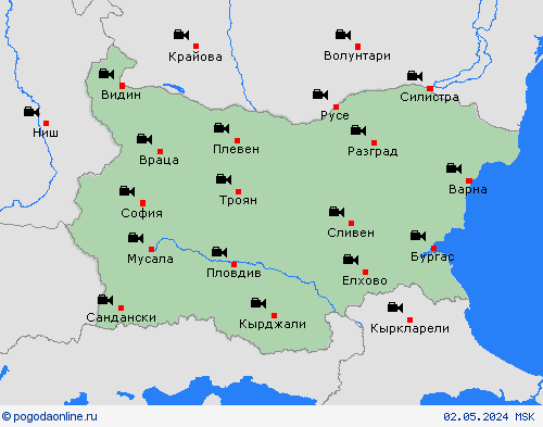 Веб-камера Болгария Европа пргностические карты