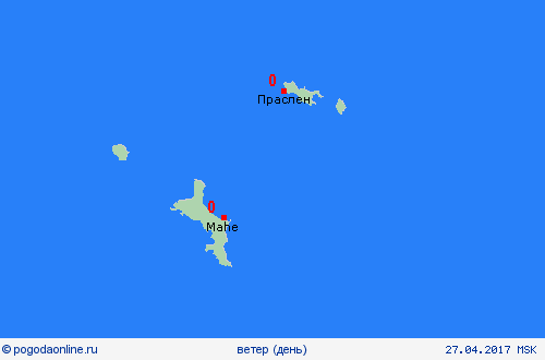 ветер Сейшельские Острова Африка пргностические карты