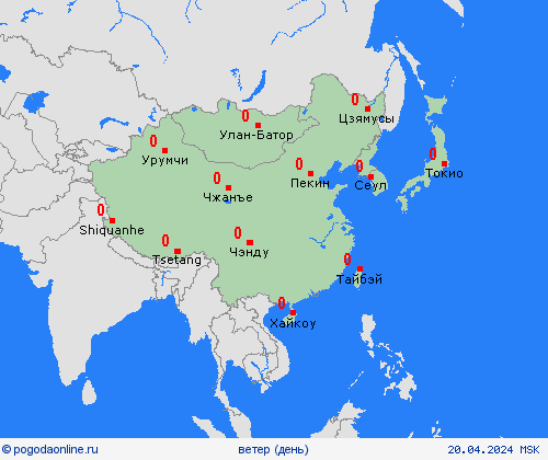 ветер  Азия пргностические карты
