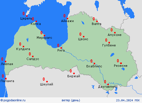 ветер Латвия Европа пргностические карты