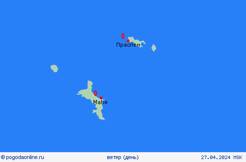 ветер Сейшельские Острова Африка пргностические карты