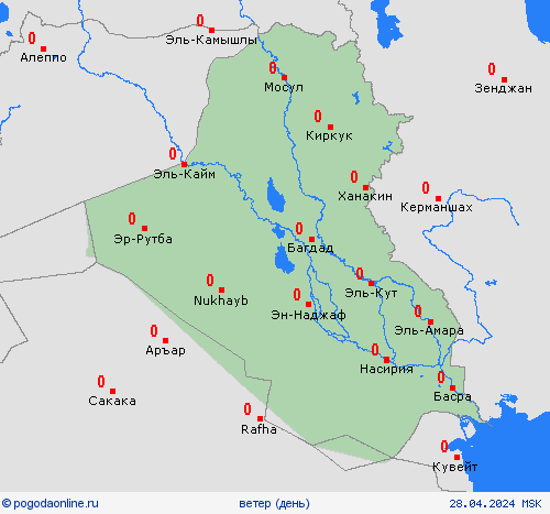 ветер Ирак Азия пргностические карты