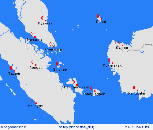 ветер Сингапур Азия пргностические карты