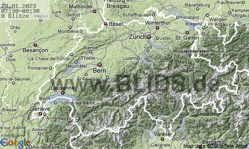 молния Швейцария 08:30 UTC Вс, 29.01.2023