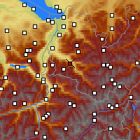 Nearby Forecast Locations - Блуденц - карта
