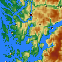 Nearby Forecast Locations - Fossmark - карта