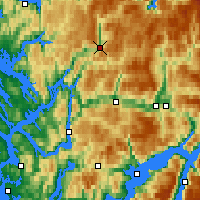 Nearby Forecast Locations - Modalen Iii - карта