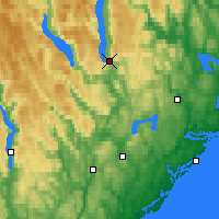 Nearby Forecast Locations - Tveitsund - карта