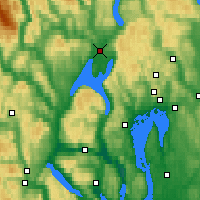 Nearby Forecast Locations - Хёнефосс - карта