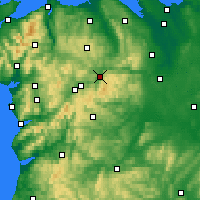 Nearby Forecast Locations - Лланголлен - карта