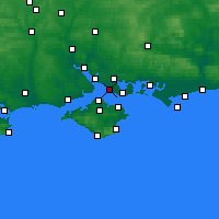 Nearby Forecast Locations - Портсмут - карта
