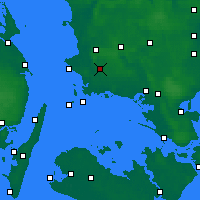 Nearby Forecast Locations - Flakkebjerg - карта