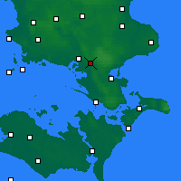 Nearby Forecast Locations - Brandelev - карта