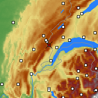 Nearby Forecast Locations - La Dôle - карта