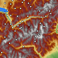 Nearby Forecast Locations - Evolène - карта
