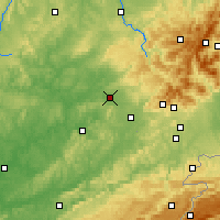 Nearby Forecast Locations - Люксёй-ле-Бен - карта