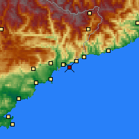 Nearby Forecast Locations - Cap Ferrat - карта