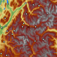 Nearby Forecast Locations - Valfréjus - карта