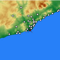 Nearby Forecast Locations - Эль-Прат-де-Льобрегат - карта