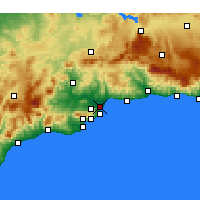 Nearby Forecast Locations - Торремолинос - карта