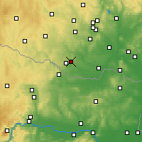Nearby Forecast Locations - Kuchařovice - карта