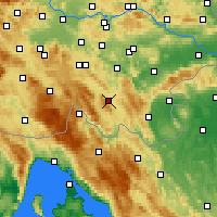Nearby Forecast Locations - Kočevje - карта
