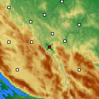 Nearby Forecast Locations - Бихач - карта