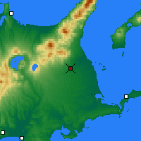 Nearby Forecast Locations - Накасибецу - карта