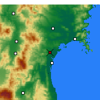 Nearby Forecast Locations - Сендай - карта