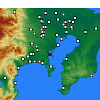 Nearby Forecast Locations - Иокогама - карта