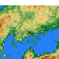 Nearby Forecast Locations - Хиросима (аэропорт) - карта