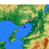 Nearby Forecast Locations - Кобе аэропорт - карта