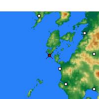 Nearby Forecast Locations - Ushibuka - карта